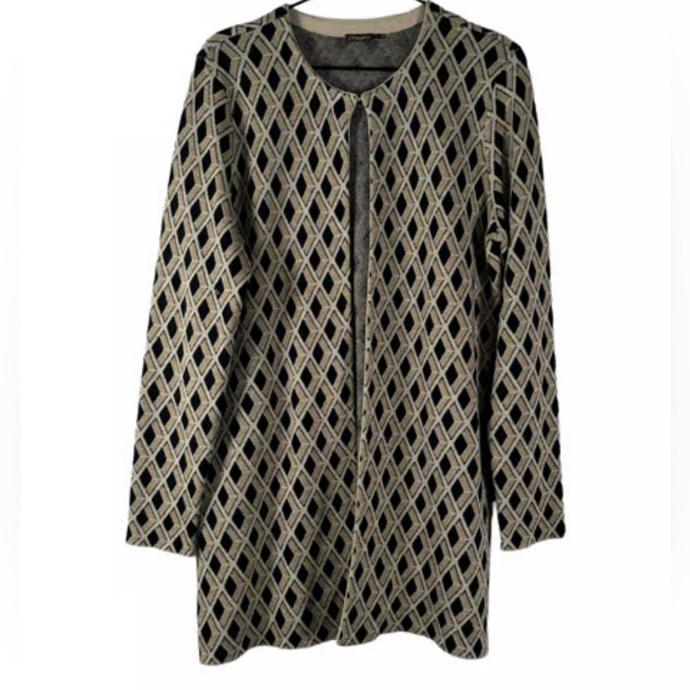J.McLaughlin black / gold metallic cardigan large